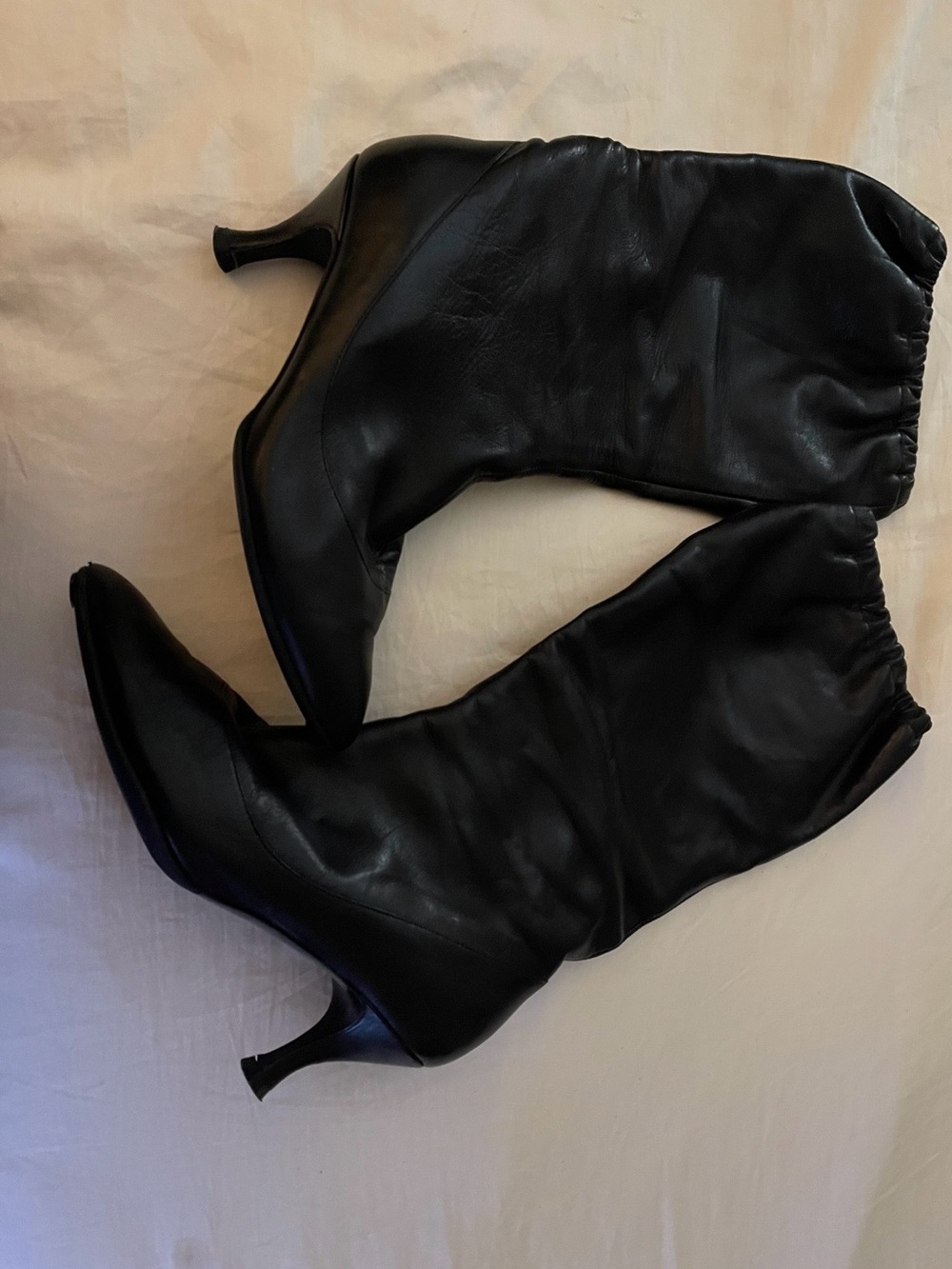 Vintage Cacharel Black Leather Boots